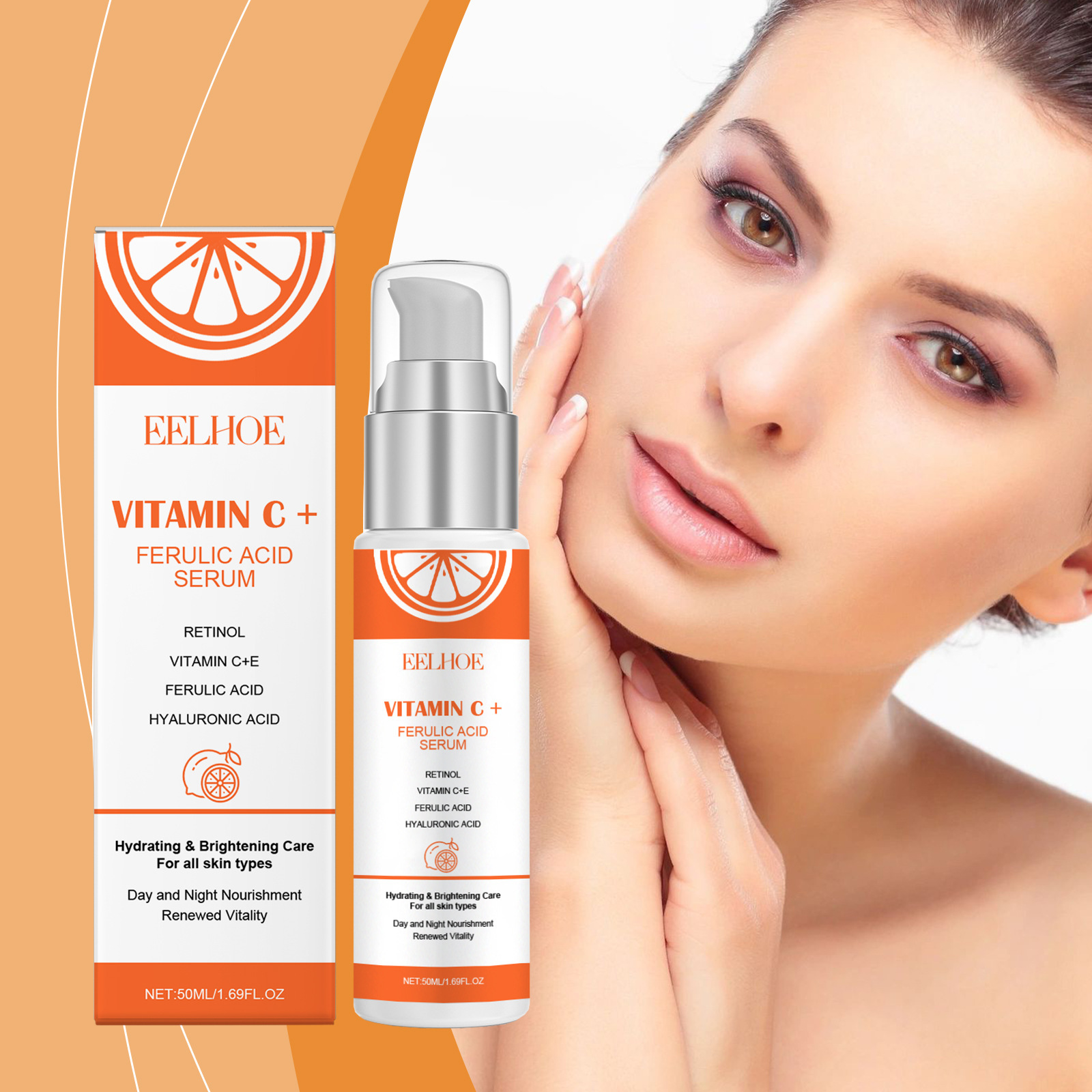 EELHOE Vitamin C E Ferulic Aci - The Ordinary Serum Hyaluronic Acid ulasan dan harga